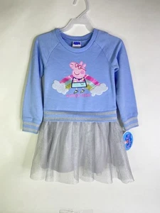 Peppa Pig Long Sleeve Tulle Tutu Dress Girls Size 4T - Picture 1 of 7