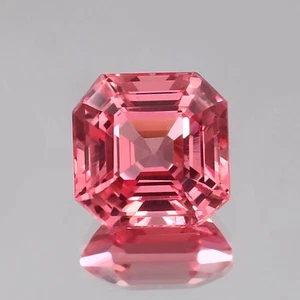 AAA+ Zafiro Padparadscha Natural Ceilán Piedras Preciosas Sueltas Corte Asscher 6.55 CT - Imagen 1 de 6