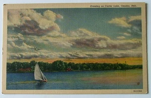 POSTCARD SAILBOAT ON CARTER LAKE OMAHA NEBRASKA #665g5 - Picture 1 of 2