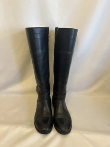 Marc Fisher schwarze Leder Damen Reitstiefel 8M - Bild 1 von 12