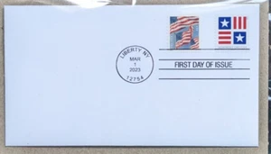 US Flags First Day Cover. Patriotic Block Stamp. sal's stamp store. - Picture 1 of 2