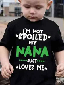 NANA LOVES ME Print Boy's T-shirt, Gildan - Picture 1 of 1