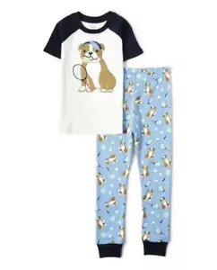 NWT Gymboree Tennis Dog Bulldog Gymmies Pajamas Sleep Set PJs Boys 6 14 - Picture 1 of 3
