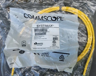 GigaSPEED X10D 360GS10E Solid Cordage Modular Patch Cord, Yellow Jacket, 7 FT - Image 1 of 2