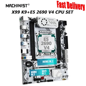 X99 K9 Motherboard Kit Xeon LGA 2011-3 E5 2690 V4 CPU NVME M.2 WIFI M.2 DDR4 RAM - Picture 1 of 17
