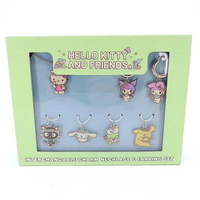 Hello Kitty and Friends Interchangeable Charm Necklace and Earring Set Kuromi - Image 1 of 4