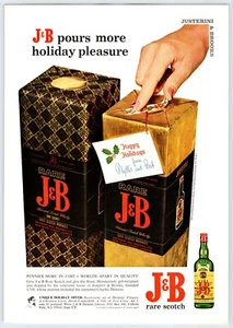 Anuncio de revista Christmas J&B Scotch 1966 vintage 8"X11" años 60 HON4 - Imagen 1 de 1