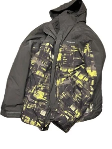Columbia womens bugaboo fleece interchange jacket Ski Snow Black Ylw Sz L 112 - Picture 1 of 3