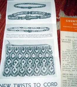 *Vtg 1930s Women’s CORD KNOTTING Bags Belts Pattern - Picture 1 of 1