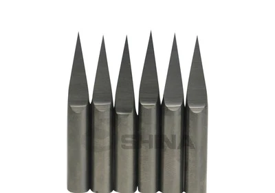 5x 30° 1/8" 3.175mm SHD 0.4mm CED Carbide Pyramid Engraving Bits CNC Router - Image 1 of 4