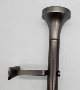 Trumpet 1" Adjustable Curtain Rod - Pewter, 36" - 72" - Picture 1 of 2
