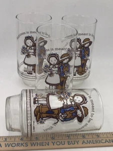 Holly Hobbie Gläser Sammlerstück Wasser Set 4 COKE American Greetings Coca Cola - Bild 1 von 8