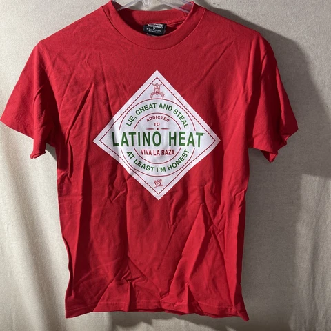 Rare Vintage Eddie Guerrero Latino Heat Viva La Raza WWE 2004 T Shirt 2000s M Cover