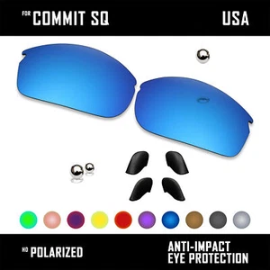 Anti Scratch Polarized Replacement Lenses Nose Pads for-Oakley Commit SQ OO9086 - Picture 1 of 12