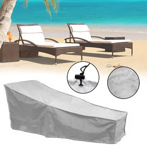 Waterproof Silver Sun Lounge Chair Dust Oxford Outdoor Garden Furniture Cover US - Picture 1 of 12
