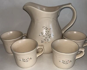 VTG Pfaltzgraff Remembrance tea cup set - Pitcher & 4 mugs (11051) - Picture 1 of 21