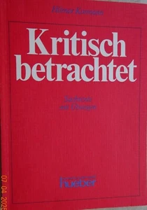 Kritisch betrachtet : Sachtexte mit Übungen. Hilmar Kormann Kormann, Hilmar (Her - Imagen 1 de 3