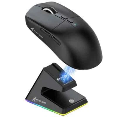 ATTACK SHARK X6 Wireless Gaming Mouse with RGB Charging Base Tri-Mode 26K DPI - Image 1 of 4