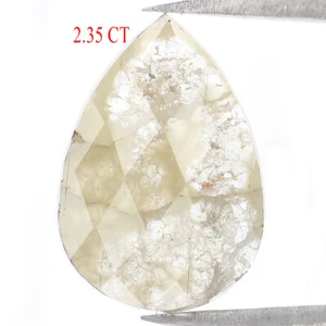 2.35 CT Natural Loose Pear Cut Diamond 13.85 MM Yellow Grey Color Diamond LQ1556 - Picture 1 of 8