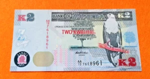 BANCONOTA 2 KWACHA ZAMBIA ANNO 2012 PERFETTE !!! - Imagen 1 de 2