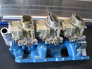 Adaptador de admisión Tri-Power Big GTO Rochester 2GC Carb a Holley 2300 para Pontiac - Imagen 1 de 12
