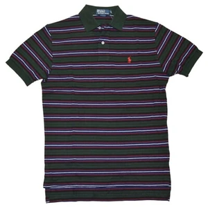 $85 Polo Ralph Lauren Mens Fall Mesh Short Sleeve Shirt Green Navy Red Small - Picture 1 of 2