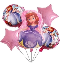 5 Pack Assorted Princess Sofia Mylar Balloons - Picture 1 of 5