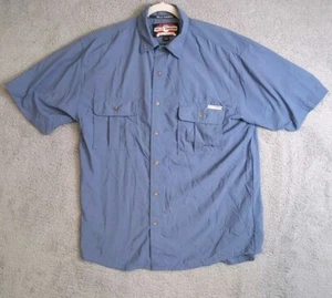 Helly Hansen Shirt Mens Medium Blue Quick Dry Marine Sailing Outdoor Hiking - Picture 1 of 14