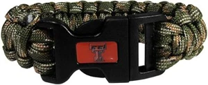 Texas Tech Red Raiders Official Licensed Camo Paracord Bracelet NCAA College New - Picture 1 of 12