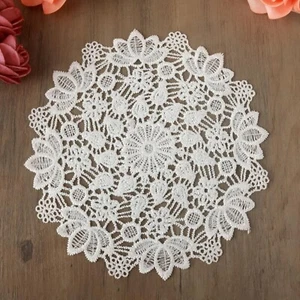 White Vintage Crochet Doilies 6 Inches round Cotton Handmade Lace Placemats - Picture 1 of 8