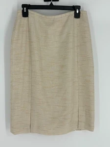 Falda recta lápiz midi tweed beige Amanda Smith para mujer talla 10 - Imagen 1 de 7