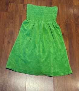 NWT Vtg Y2K Juicy Couture Terrycloth Strapless Tube Top Mini Dress Green sz XS - Picture 1 of 3