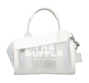 MARC JACOBS The Duffle Bag Mini Mesh Barrel Crossbody ~NWT~ White - Picture 1 of 5