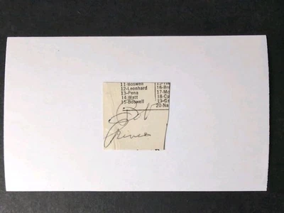Bob Prince (d.1985) Signed Autograph Cut Pittsburgh Pirates Legend - Image 1 of 2
