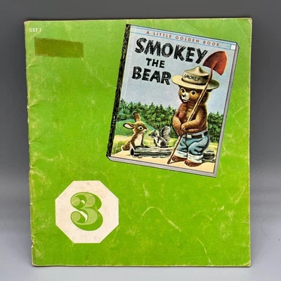 Smokey the Bear 3 Little Golden Book от Jane Werner фотографии Ричарда Скарри 1955 - Изображение 1 из 4