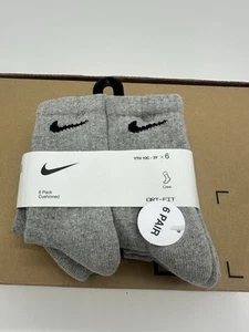 Nike Jordan Youth Socks Grey 6 Pack Size 10C-3Y - Picture 1 of 1
