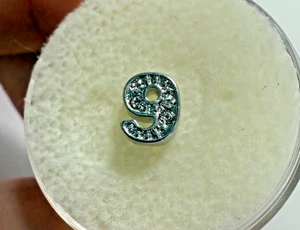 Origami Owl Silver 9 Number Nine Floating Charm NEW Authentic Living Lockets - Picture 1 of 2