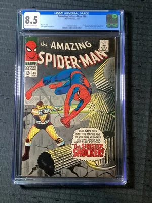 AMAZING SPIDER-MAN #46 CGC 8.5 ORIGIN/1ST APPEARANCE SHOCKER (HERMAN SCHULTZ) - Image 1 of 2
