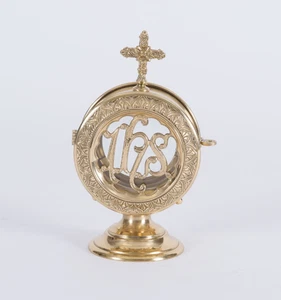 Ornate Brass Luna Holder for your Monstrance Luna Custodial (189dg) Chalice Co. - Picture 1 of 15
