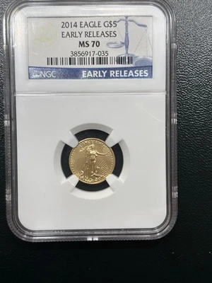 2014 $5 Gold Eagle MS70 Early Releases NGC Authenticated  - Image 1 of 4