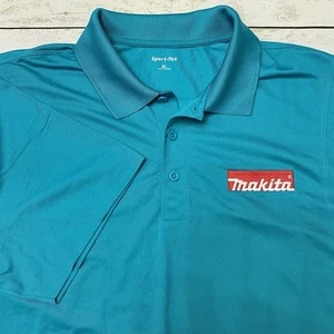 Makita Tools Logo Poloshirt Herren XL türkis blau Sport-Tek Performance Workwear - Bild 1 von 5