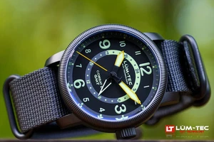 Lum-Tec Mens Watch Combat B59 GMT Automatic 28,800BPH True GMT Miyota Yellow - Picture 1 of 8