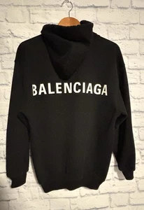Balenciaga Hoodie Archetype Logo Gr. XS / Small Oversized Schwarz Authentic Lesen - Bild 1 von 12