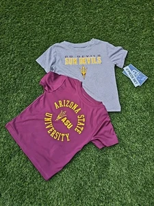 NCAA Arizona State University Sun Devils Toddler 2T 2 Pack Kids T-Shirts New - Picture 1 of 6