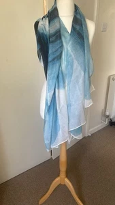 Marla Wynne Layers Abstract Collaged Floral Scarf new - Picture 1 of 3