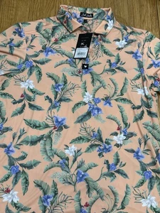 BAD BIRDIE Core Performance Polo Shirt Men's Size Large Flora Fiesta Golf New - Picture 1 of 5