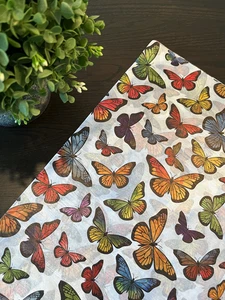 MONARCH BUTTERFLY Design Tissue Paper Sheets Choose Size & Package Amount - Picture 1 of 7