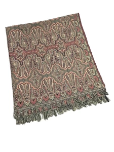 Mesa tejida vintage cuadrada multicolor cachemira boho flecos 43"x49" - Imagen 1 de 9