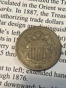 1868 Shield Nickel - Picture 1 of 2