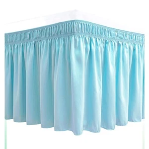 Light Blue Bed Skirt – 15 Inch Drop, Wrinkle-Free, King and Cal King - Picture 1 of 5